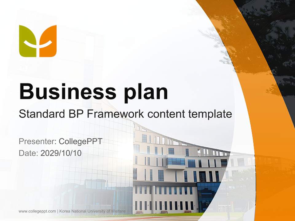 Korea National University of Welfare Competition/Entrepreneurship Contest PPT Template4:3 ratio PPT effect preview image9