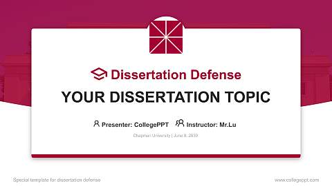 Chapman University Graduation Thesis Defense PPT Template