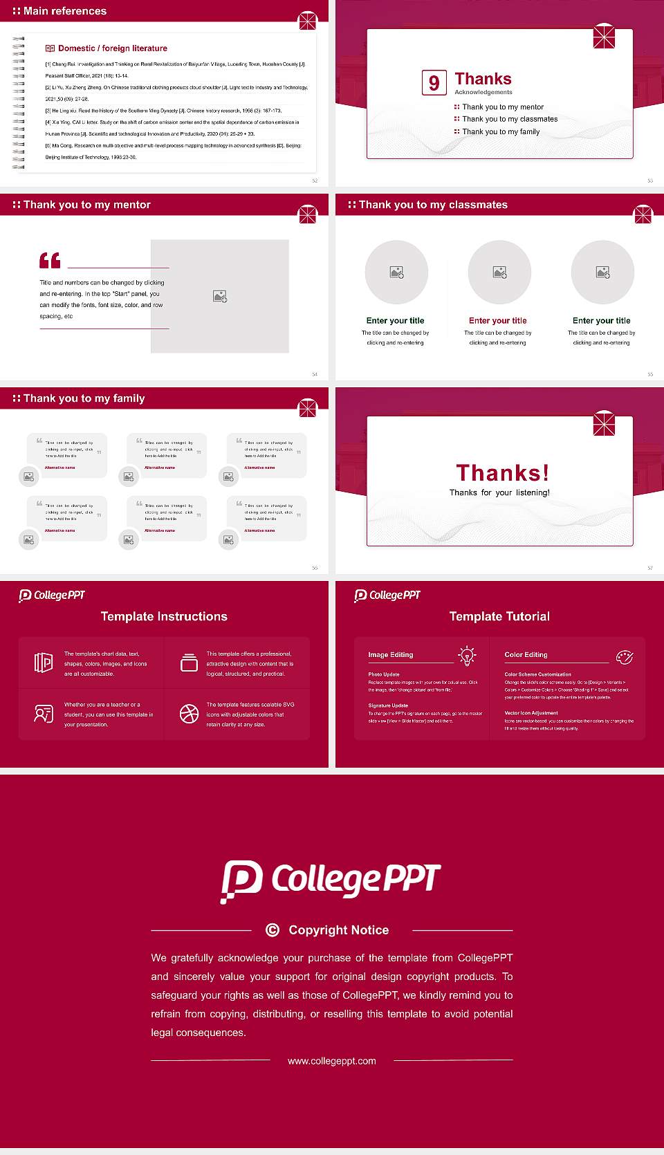 Chapman University Graduation Thesis Defense PPT Template16:9 ratio PPT effect preview image7