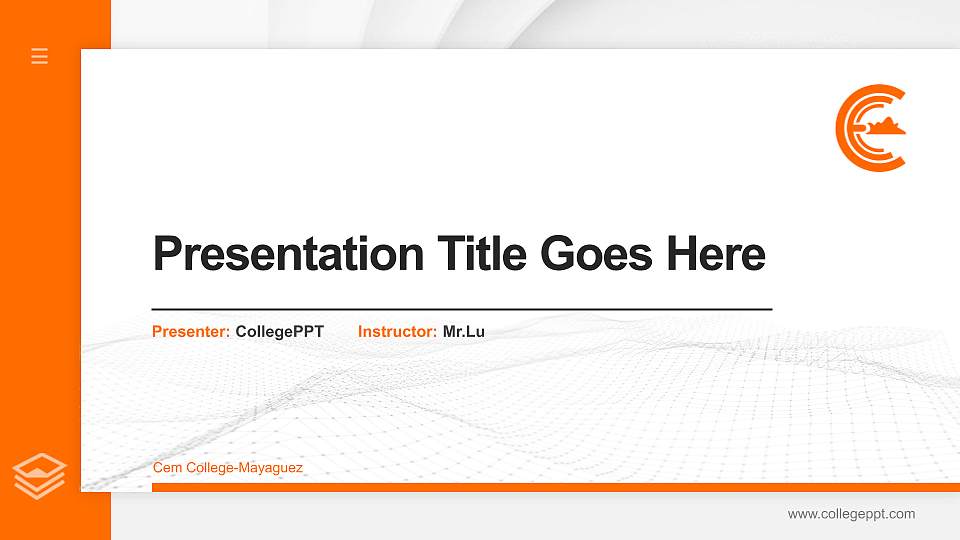 Cem College-Mayaguez Thesis Proposal/Graduation Defense PPT Template16:9 ratio PPT effect preview image