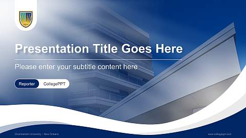 Chamberlain University – New Orleans Lecture Sharing and Networking Event PPT Template