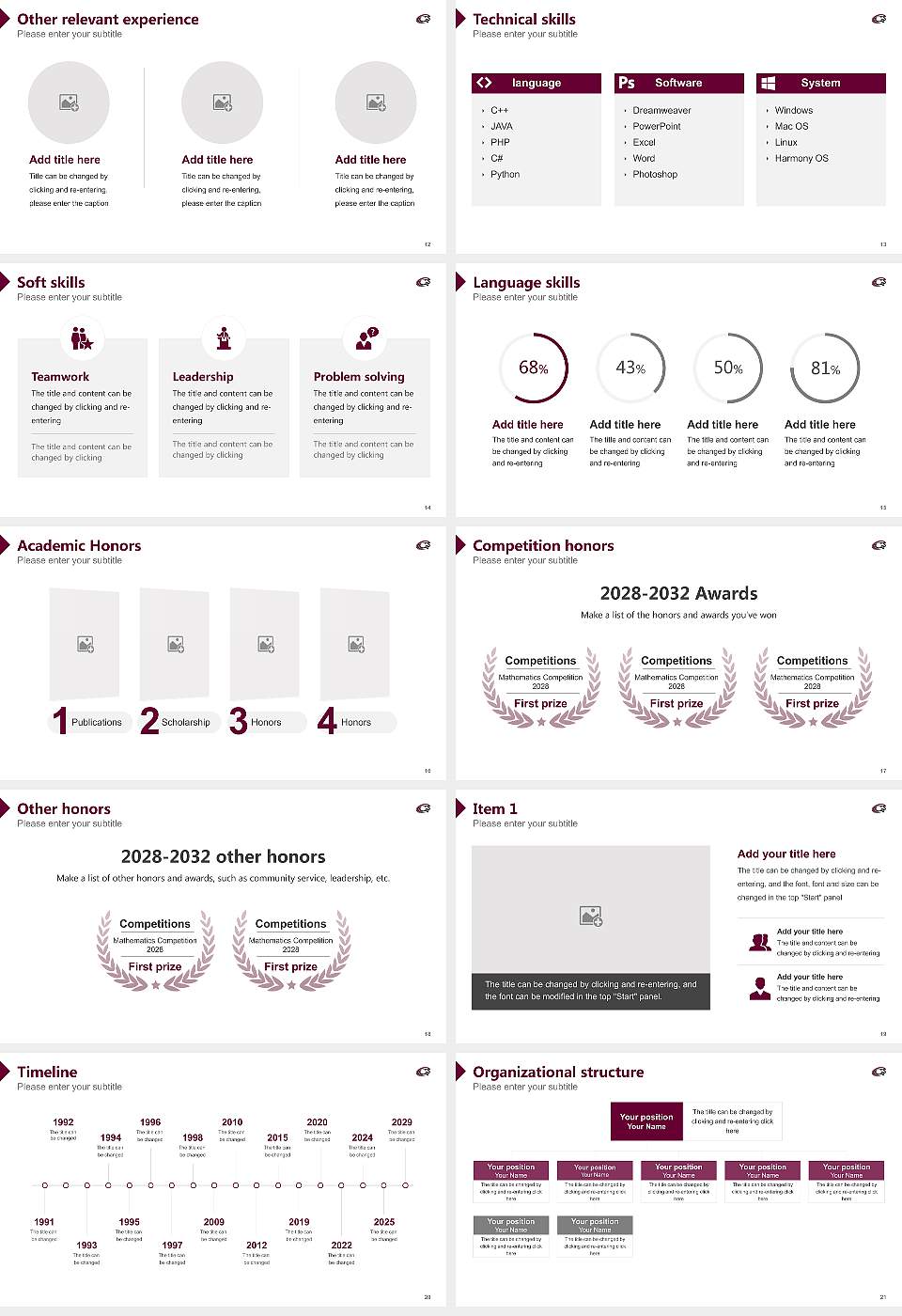Chadron State College Resume PPT Template16:9 ratio PPT effect preview image3