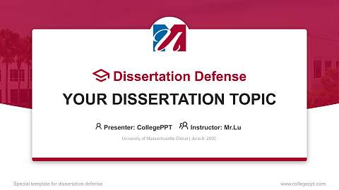 University of Massachusetts Global Graduation Thesis Defense PPT Template