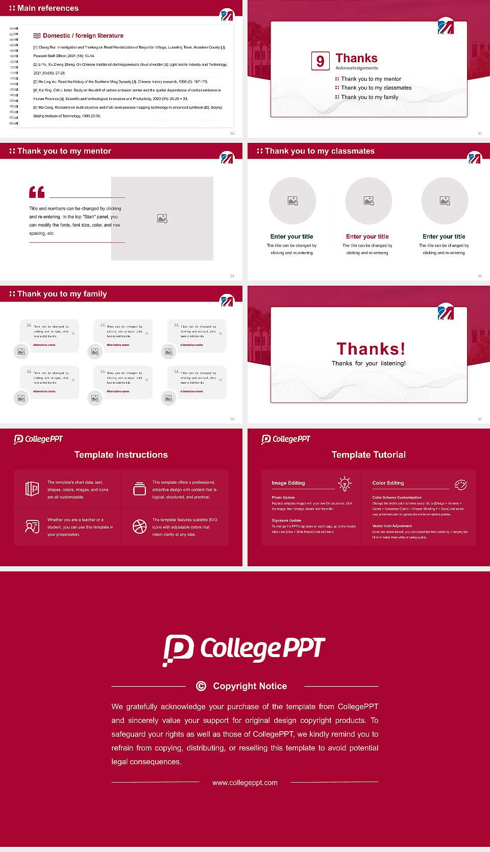 University of Massachusetts Global Graduation Thesis Defense PPT Template16:9 ratio PPT effect preview image7