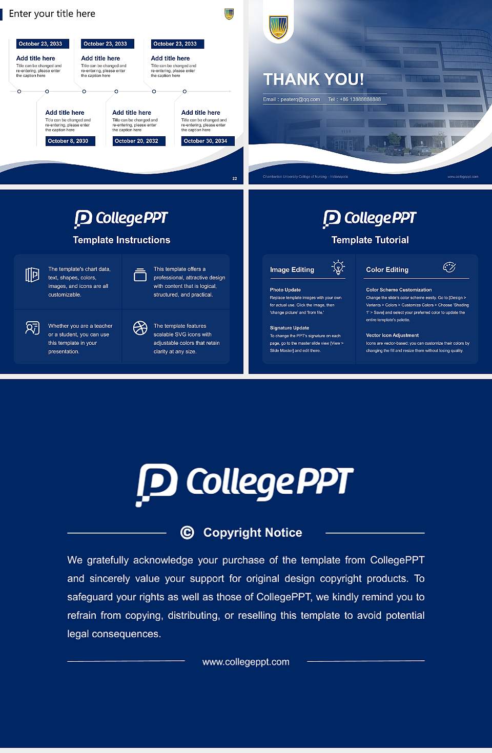 Chamberlain University College of Nursing – Indianapolis Lecture Sharing and Networking Event PPT Template4:3 ratio PPT effect preview image4