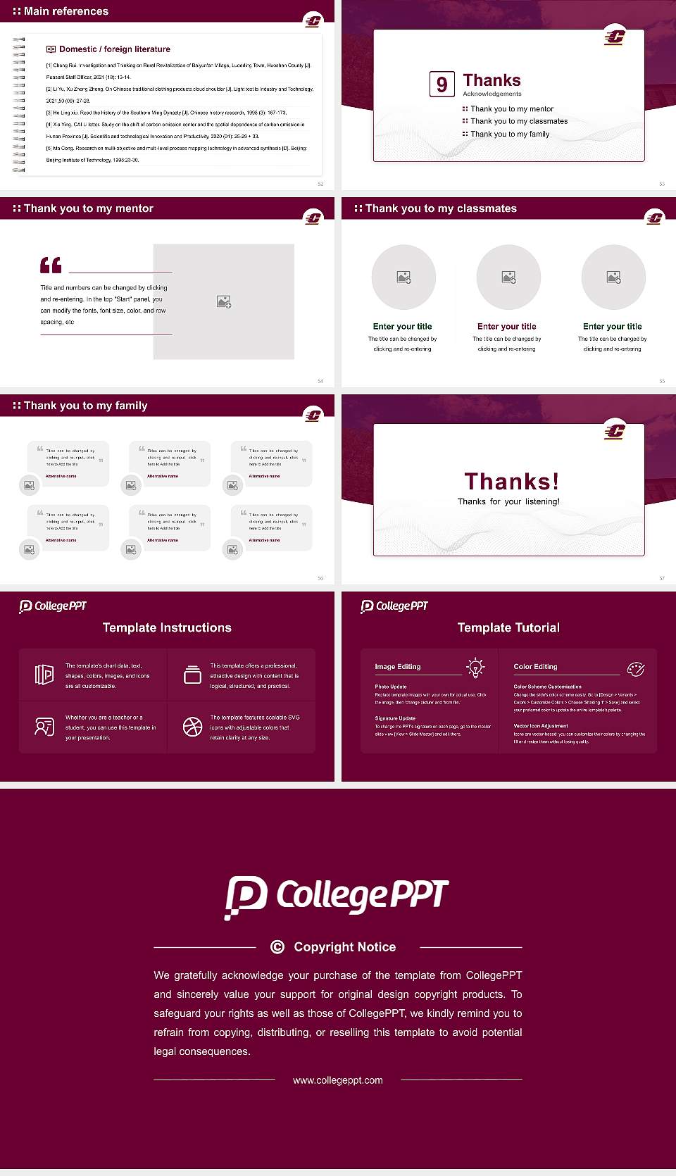Central Michigan University Graduation Thesis Defense PPT Template16:9 ratio PPT effect preview image7