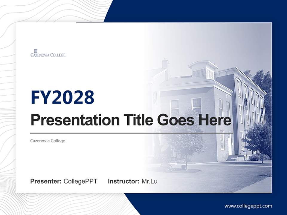 Cazenovia College Academic Presentation/Research Findings Report PPT Template4:3 ratio PPT effect preview image5