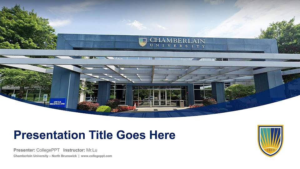 Chamberlain University – North Brunswick Course/Courseware Creation PPT Template16:9 ratio PPT effect preview image