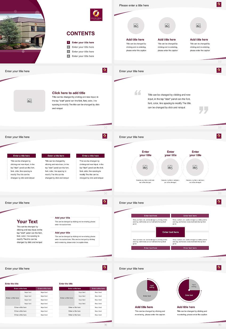Central Penn College Course/Courseware Creation PPT Template16:9 ratio PPT effect preview image2