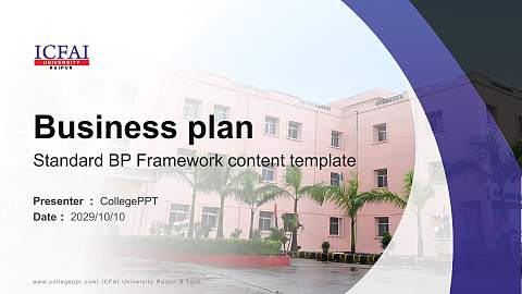 ICFAI University Raipur B.Tech Competition/Entrepreneurship Contest PPT Template