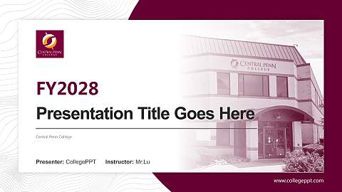 Central Penn College Academic Presentation/Research Findings Report PPT Template