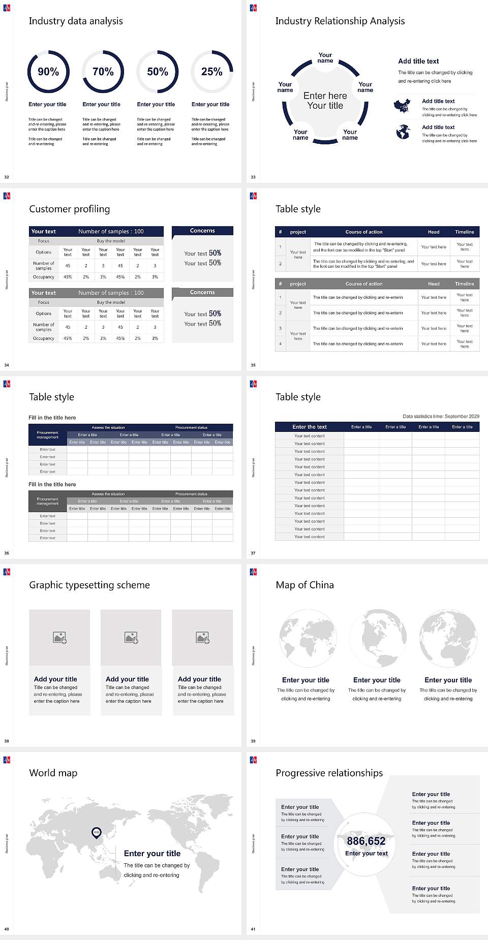 American University Competition/Entrepreneurship Contest PPT Template4:3 ratio PPT effect preview image5