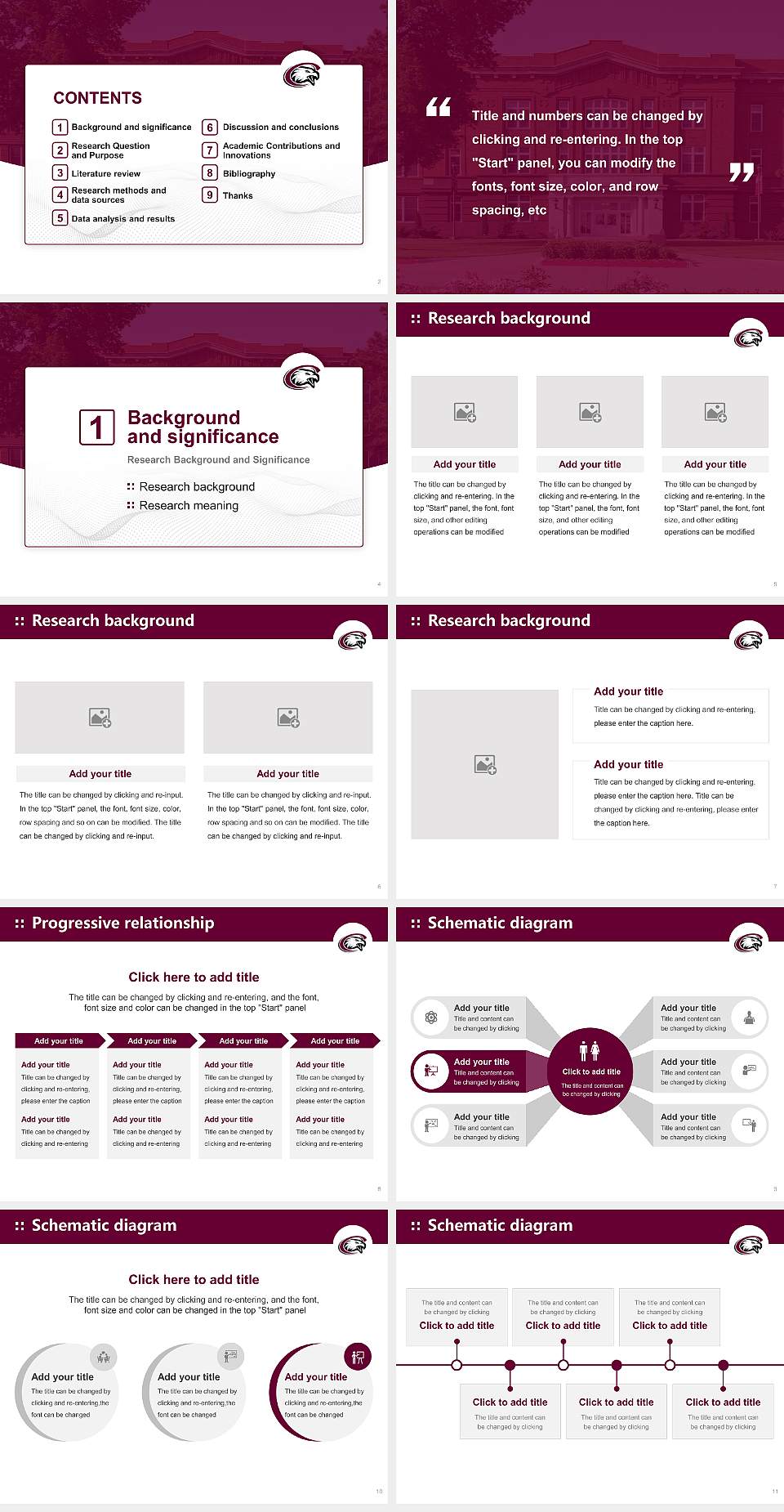 Chadron State College Graduation Thesis Defense PPT Template4:3 ratio PPT effect preview image2