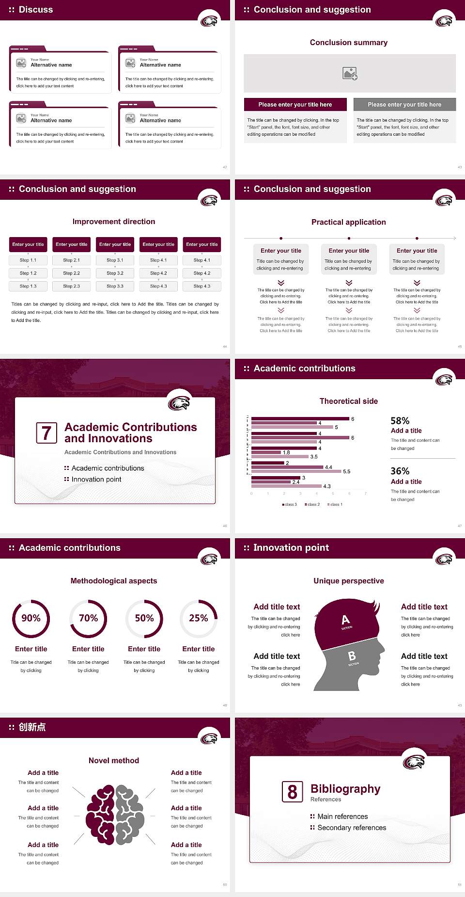 Chadron State College Graduation Thesis Defense PPT Template4:3 ratio PPT effect preview image6