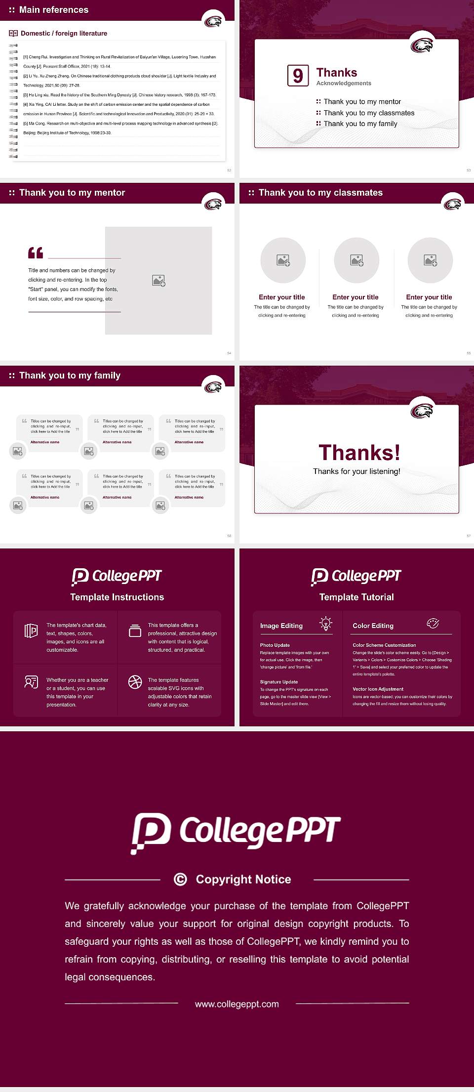 Chadron State College Graduation Thesis Defense PPT Template4:3 ratio PPT effect preview image7