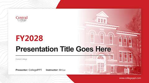Central College Academic Presentation/Research Findings Report PPT Template