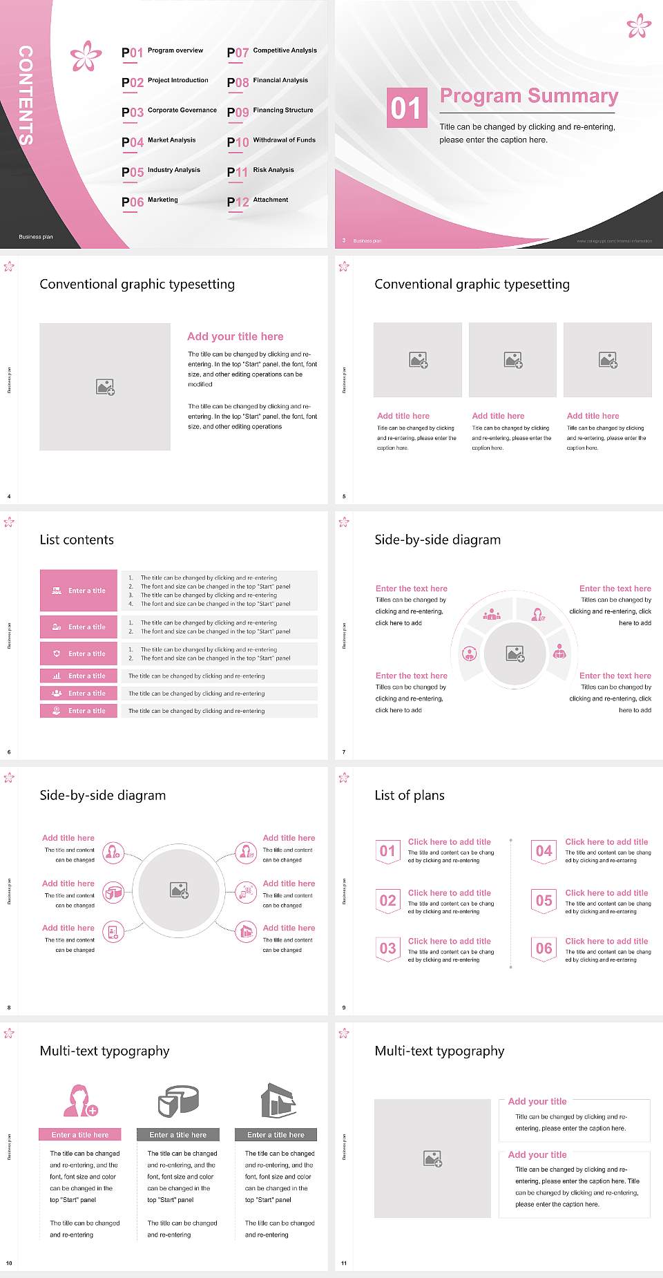 Fukuyama Heisei University Competition/Entrepreneurship Contest PPT Template4:3 ratio PPT effect preview image2