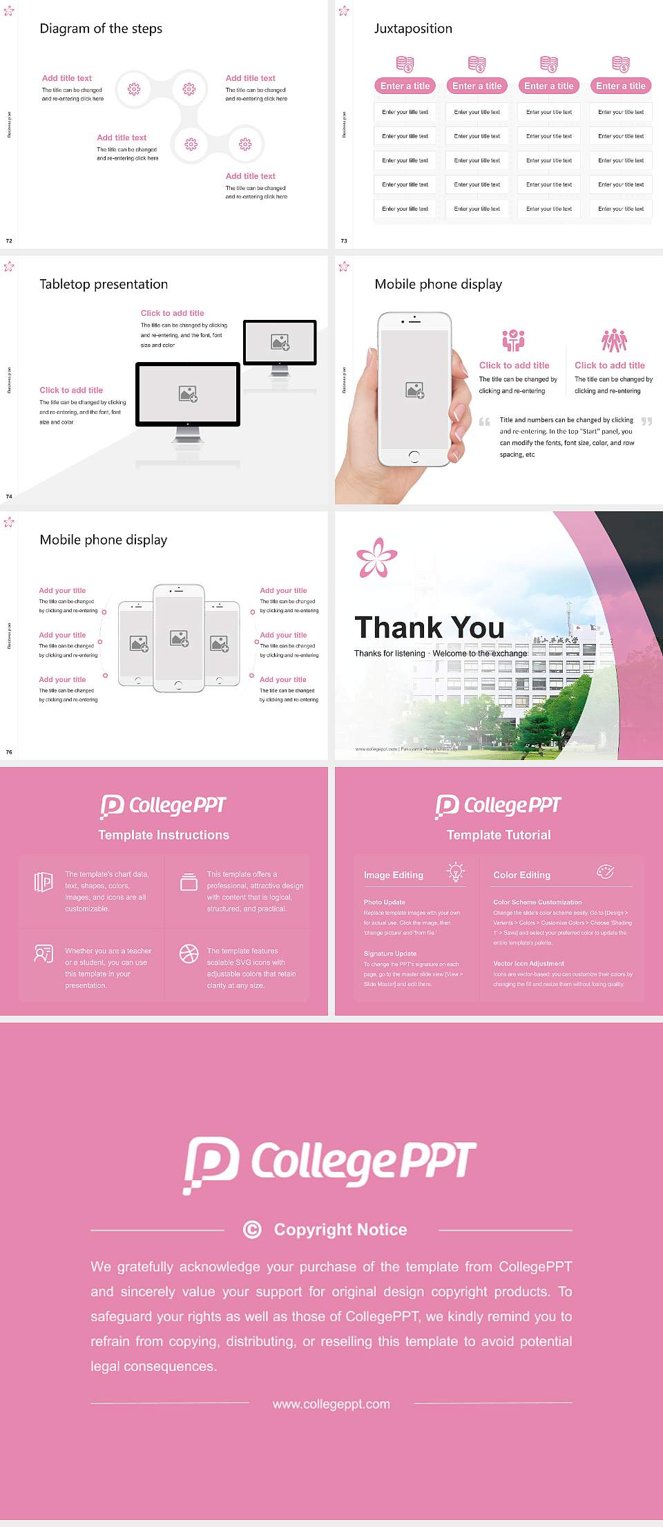 Fukuyama Heisei University Competition/Entrepreneurship Contest PPT Template4:3 ratio PPT effect preview image9