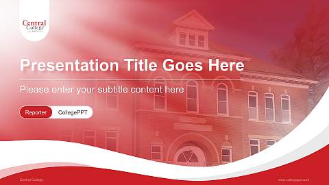Central College Lecture Sharing and Networking Event PPT Template