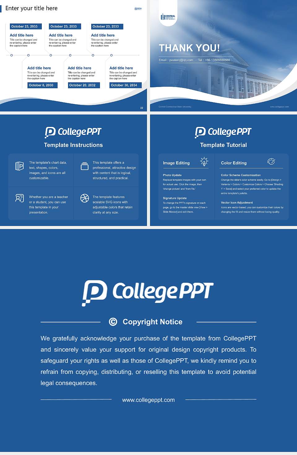 Central Connecticut State University Lecture Sharing and Networking Event PPT Template4:3 ratio PPT effect preview image4