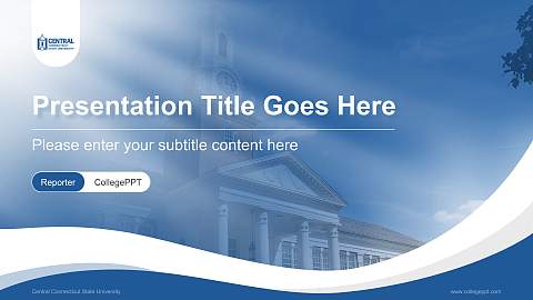 Central Connecticut State University Lecture Sharing and Networking Event PPT Template