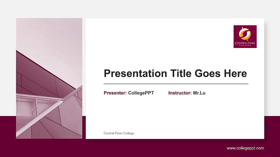 Central Penn College General Purpose PPT Template16:9 ratio PPT effect preview image