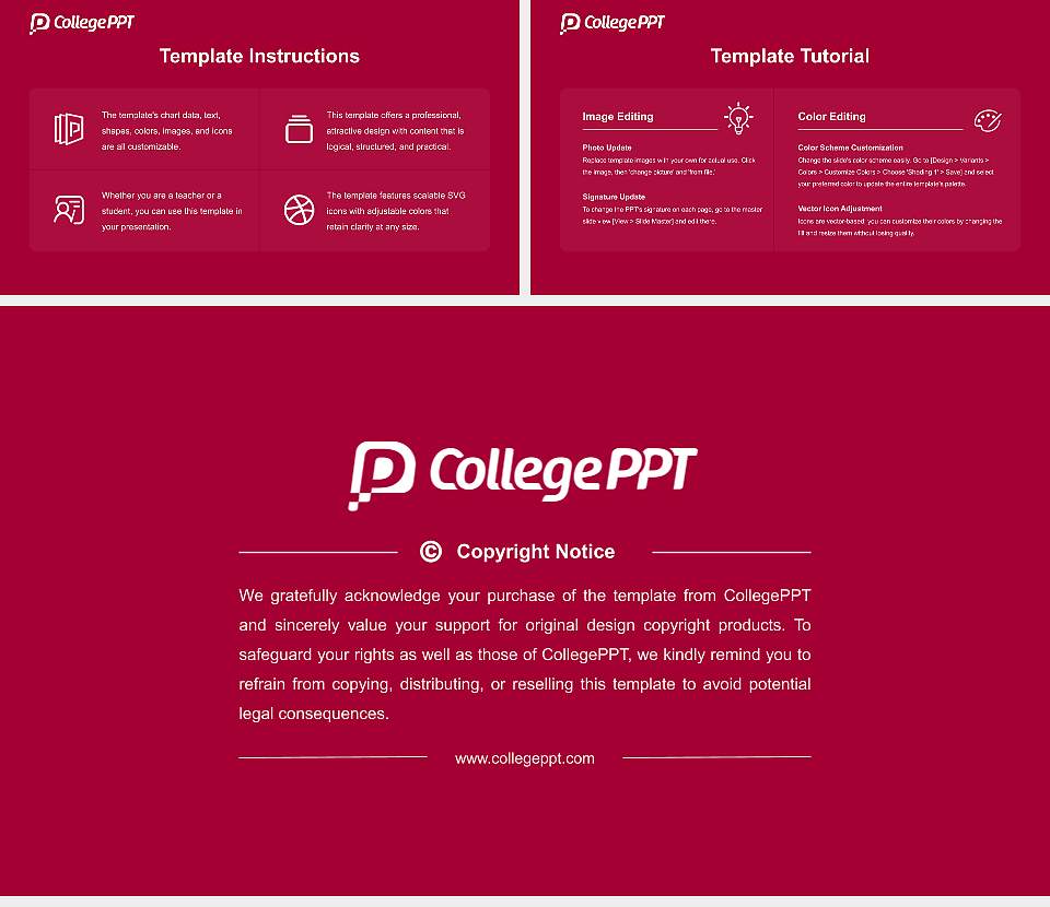 Chapman University Course/Courseware Creation PPT Template16:9 ratio PPT effect preview image5