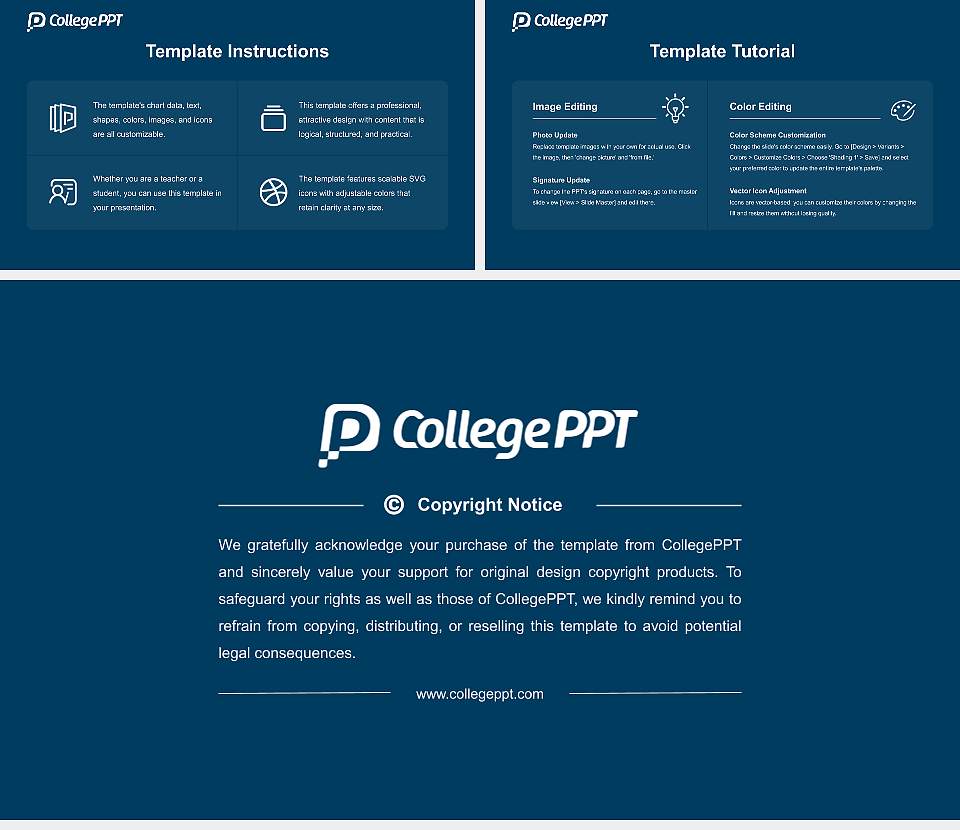 Champlain College Academic Presentation/Research Findings Report PPT Template16:9 ratio PPT effect preview image5