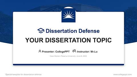 Case Western Reserve University Graduation Thesis Defense PPT Template