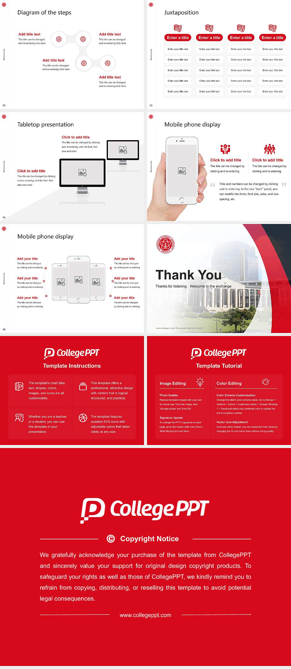 Kyungpook National University Competition/Entrepreneurship Contest PPT Template4:3 ratio PPT effect preview image9