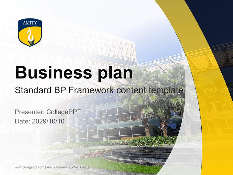 Amity University, West Bengal Competition/Entrepreneurship Contest PPT Template4:3 ratio PPT effect preview image9