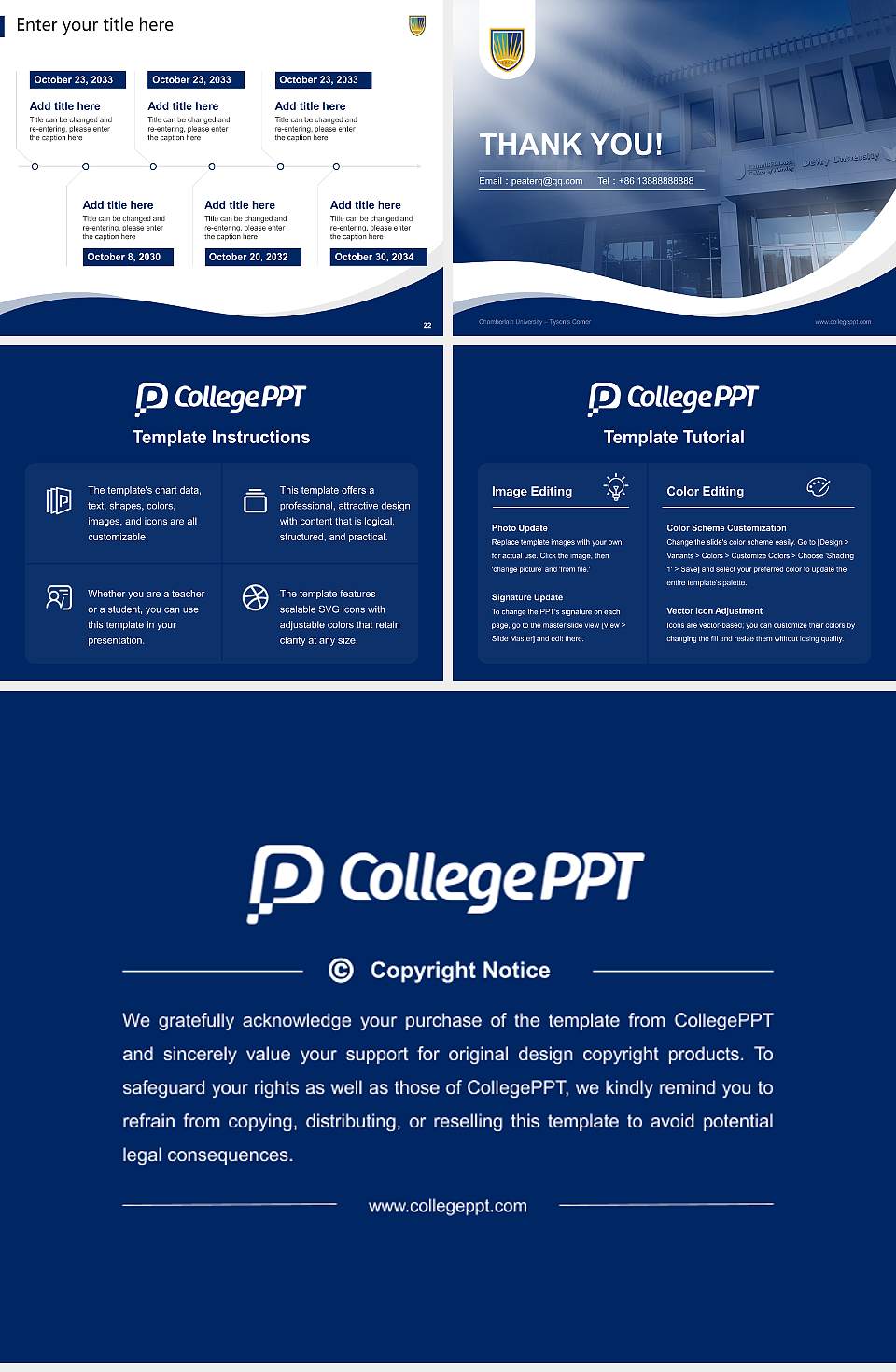 Chamberlain University – Tyson’s Corner Lecture Sharing and Networking Event PPT Template4:3 ratio PPT effect preview image4