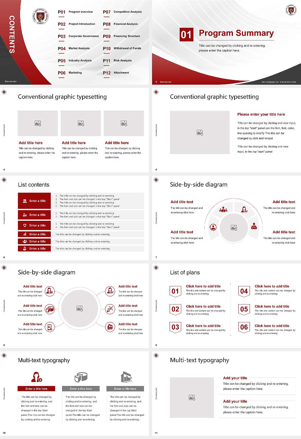 Central University of Odisha Competition/Entrepreneurship Contest PPT Template16:9 ratio PPT effect preview image2