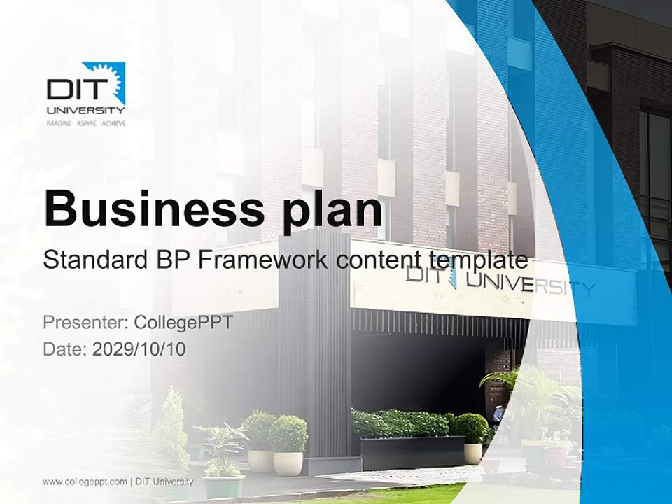 DIT University Competition/Entrepreneurship Contest PPT Template4:3 ratio PPT effect preview image9