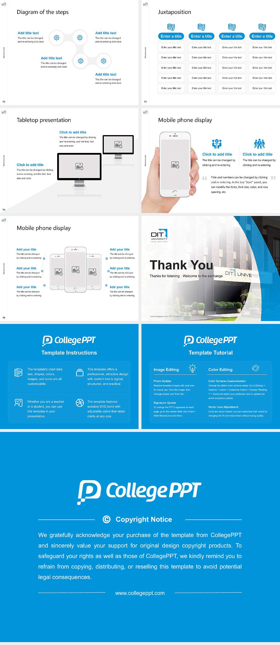 DIT University Competition/Entrepreneurship Contest PPT Template4:3 ratio PPT effect preview image9