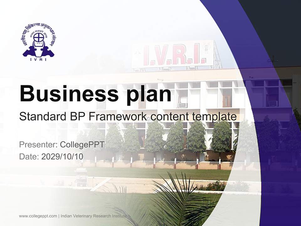 Indian Veterinary Research Institute Competition/Entrepreneurship Contest PPT Template4:3 ratio PPT effect preview image9