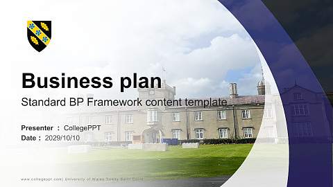 University of Wales Trinity Saint David Competition/Entrepreneurship Contest PPT Template