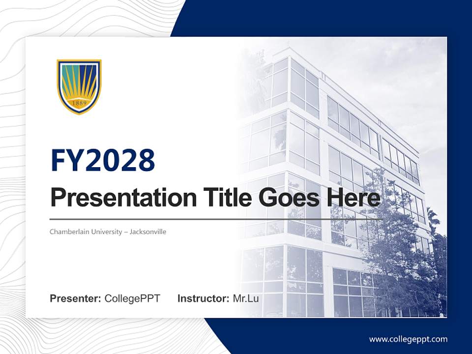 Chamberlain University – Jacksonville Academic Presentation/Research Findings Report PPT Template4:3 ratio PPT effect preview image5