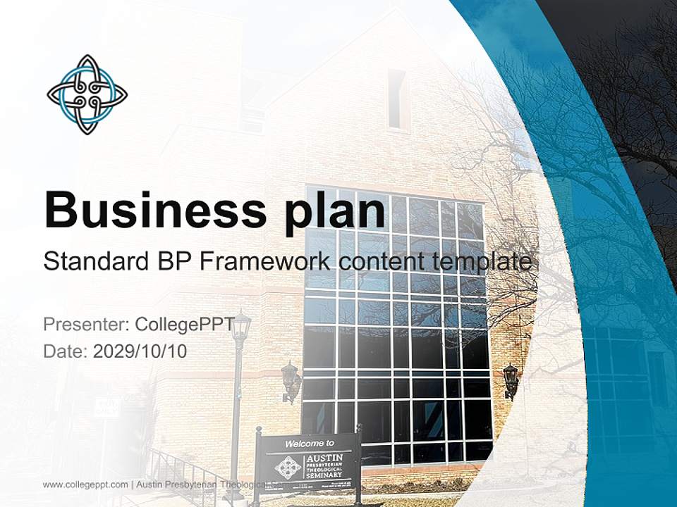 Austin Presbyterian Theological Seminary Competition/Entrepreneurship Contest PPT Template4:3 ratio PPT effect preview image9