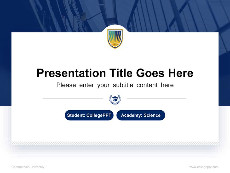 Chamberlain University National Scholarship Defense PPT Template4:3 ratio PPT effect preview image4