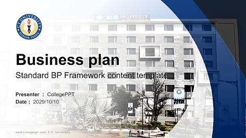 C.T. University Competition/Entrepreneurship Contest PPT Template