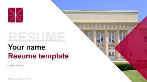 Chapman University Resume PPT Template