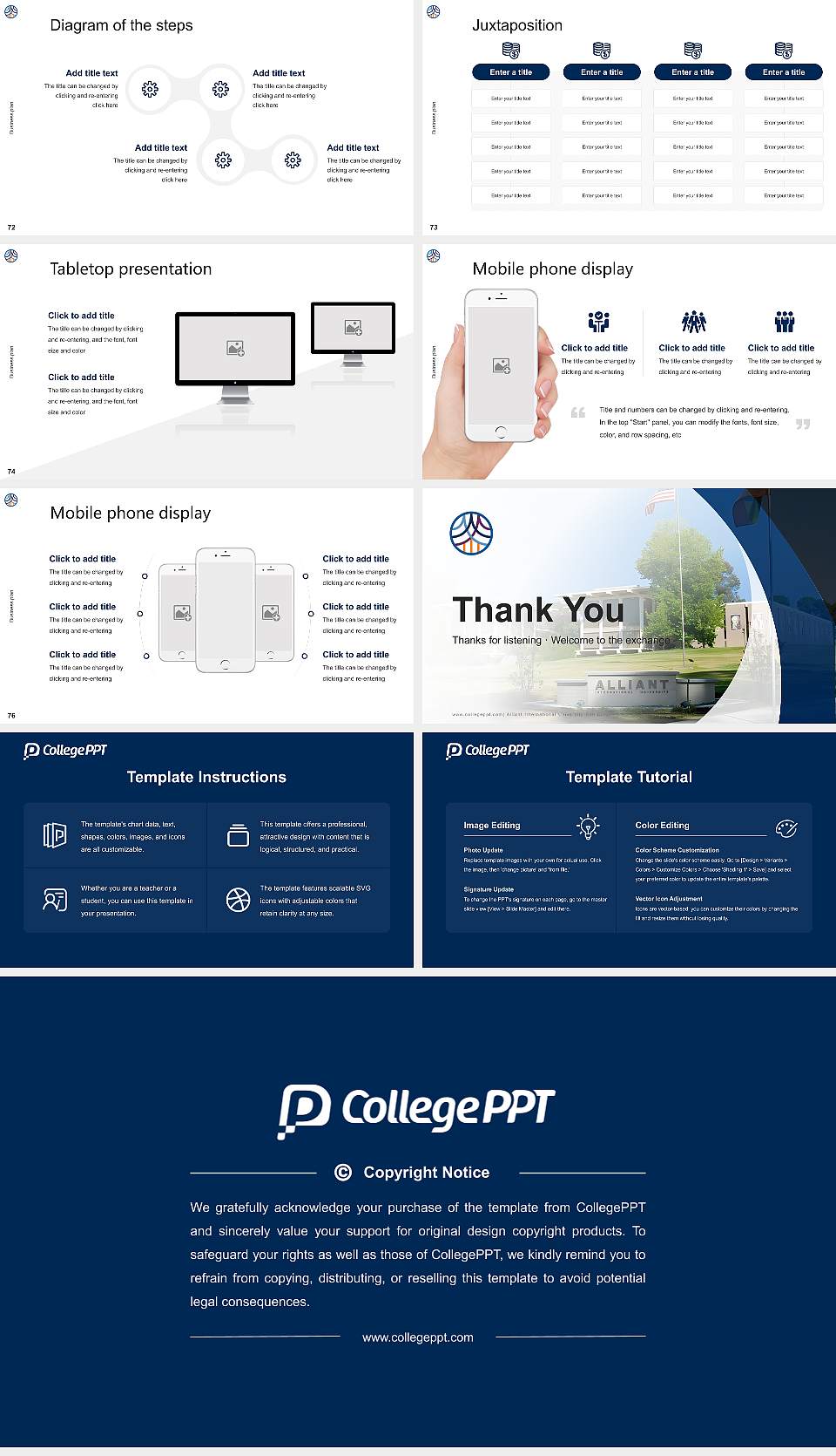 Alliant International University-San Diego Competition/Entrepreneurship Contest PPT Template16:9 ratio PPT effect preview image9