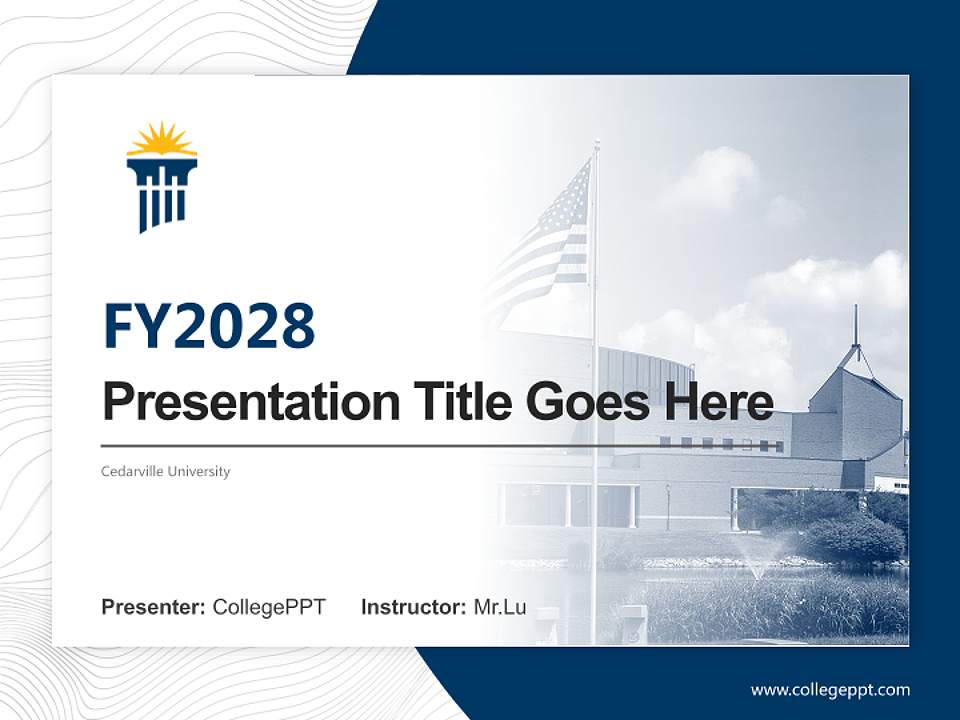 Cedarville University Academic Presentation/Research Findings Report PPT Template4:3 ratio PPT effect preview image5