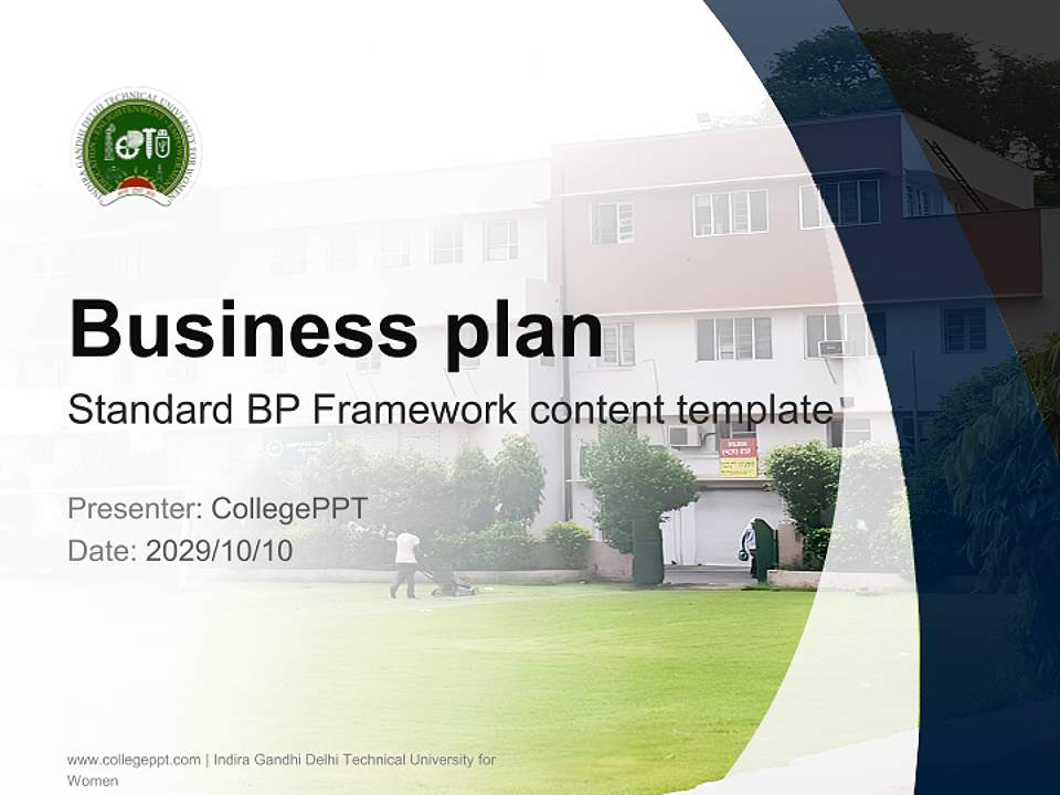 Indira Gandhi Delhi Technical University for Women Competition/Entrepreneurship Contest PPT Template4:3 ratio PPT effect preview image9
