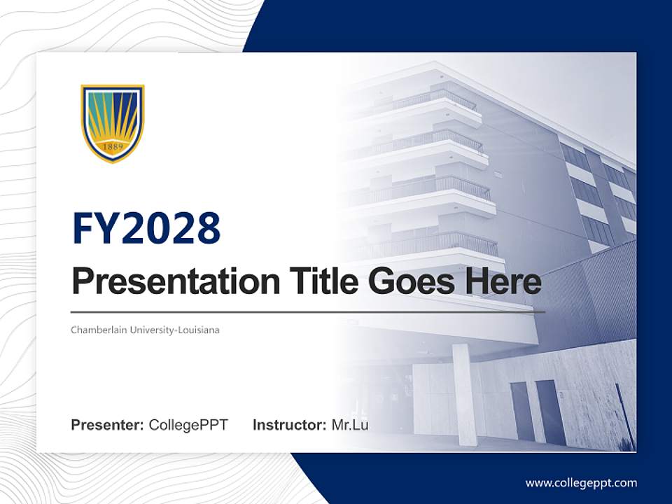 Chamberlain University-Louisiana Academic Presentation/Research Findings Report PPT Template4:3 ratio PPT effect preview image5