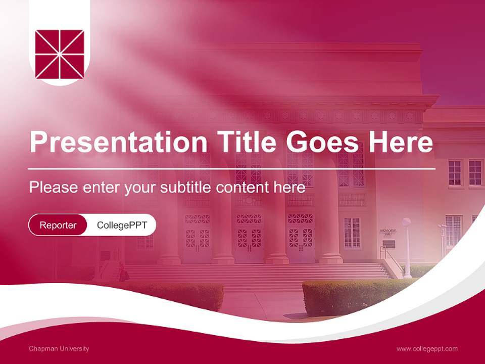 Chapman University Lecture Sharing and Networking Event PPT Template4:3 ratio PPT effect preview image4