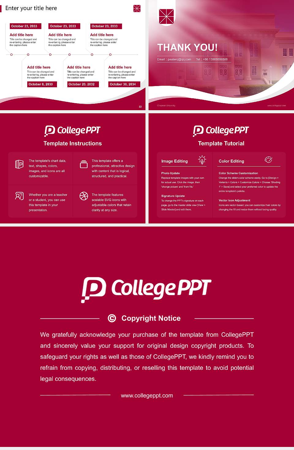 Chapman University Lecture Sharing and Networking Event PPT Template4:3 ratio PPT effect preview image4