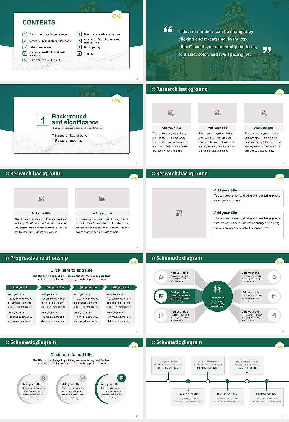 Central Methodist University Graduation Thesis Defense PPT Template16:9 ratio PPT effect preview image2