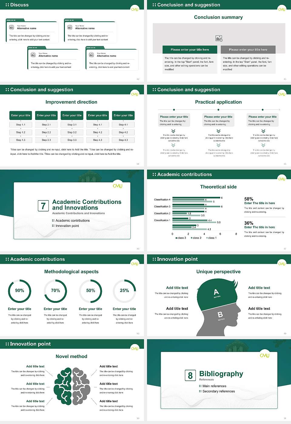 Central Methodist University Graduation Thesis Defense PPT Template16:9 ratio PPT effect preview image6